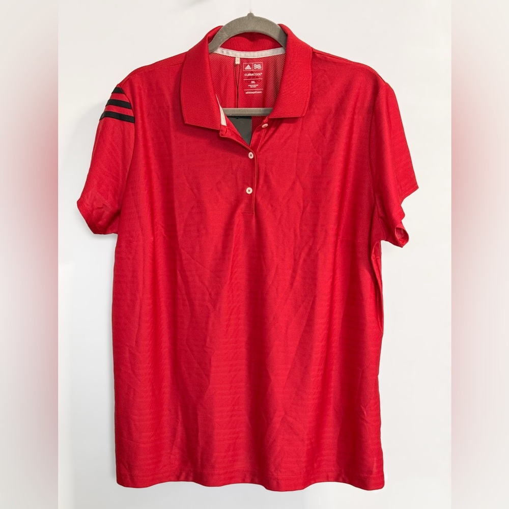 Adidas ClimaCool Red Golf Polo Women’s 2X NWT Mesh Back Performance